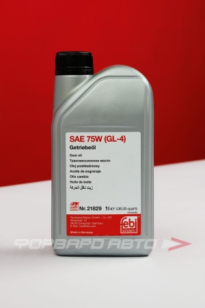 Купить Масло трансмиссионное 75W 1л, GL-4 желтый FEBI 21829
