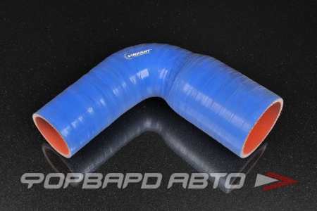 Купить Патрубок силиконовый 50-62 мм, 90°, синий VIBRANT 2780