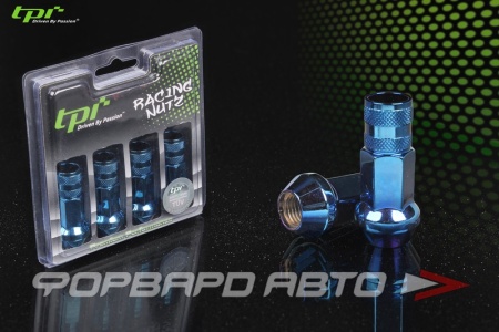 Купить Гайки колесные 12*1,5 53мм24мм17мм, Scratch Free Racing Nuts 4 штуки, голубые TPI 