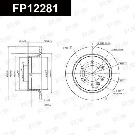 Купить Диск тормозной FAP FP12281