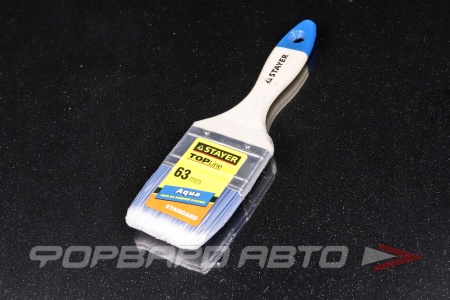 Купить Кисть плоская Aqua-Standard искусст. щетина, дерев. ручка  63мм STAYER 01032-063