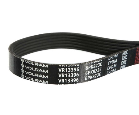 Купить Ремень поликлиновой для автомобиля ВАЗ 2190 без конд. 6PK823 VOLRAM VR13396