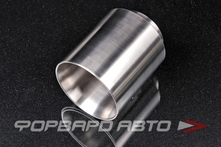 Купить Насадка глушителя Вход = 63 мм Выход = 90 мм (нержавеющая сталь), прямая, шлифованная MG MG1