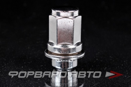 Купить Гайка колеса 14*1,5*47 прессшайба 20 мм, головка на 21, хром MATRIX 720848 Cr