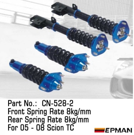 Купить Комплект подвески SCION tC ANT10, TOYOTA AVENSIS T250, TOYOTA CALDINA T240, пружины F: 8kg, R: 8kg EPMAN CN-528-2