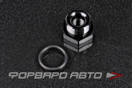 Фитинг адаптер ORB8 - 1/8" наружная и внутренняя резьбы, черный AB88 