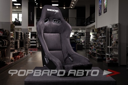 Купить Сиденье спортивное - нерегулируемое "ковш" + салазки, черное, Japan MR, замша BRIDE STYLE JBR1022 Black