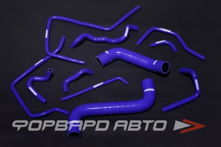 Купить Патрубки всей системы охлаждения силиконовые Subaru Impreza WRX GDB STI 00-07 черные AUTOBAHN88 