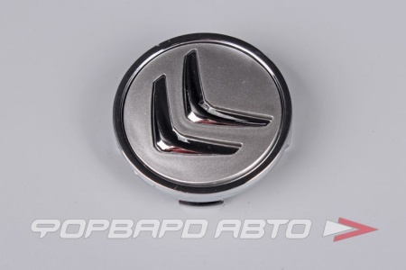 Купить Колпачок ступицы для литых дисков Citroen, D57/60мм, h9-15мм, Silver+хром ободок, <> CT-01