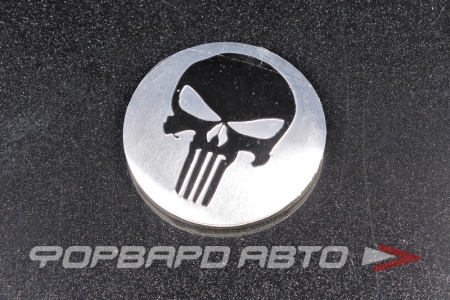 Купить Стикер для ступичного колпака Череп 56мм выпуклый,хром Save Car CST_Ч_56мм_sph