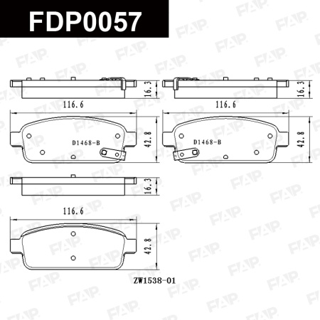 Купить Колодки тормозные FAP FDP0057