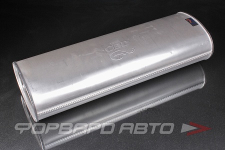 Купить Глушитель Вход = 60 мм Выход = 60 мм Длина = 760 мм, овальный 272*170, вход по центру, выход смещен CBD CBD450.003