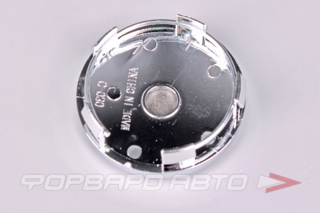 Купить Колпачок ступицы для литых дисков Renault, D56/60мм, Black/silver+хром ободок NOVA-PRO Renault, 60/57