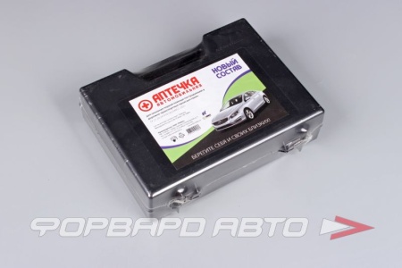 Купить Аптечка автомобильная в пластиковом футляре"ЛЕЙКО" ГОСТ (с маской) АНТЕЙ-КО A502