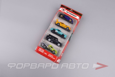 Купить Набор коллекционных машинок 1:64, 5 штук (SUP-003 BL/BK, RCN-002 YE, RET-001 TF, 4X4-002 BK, TRU-002 GR/GY) AUTOPROFI SET-0503