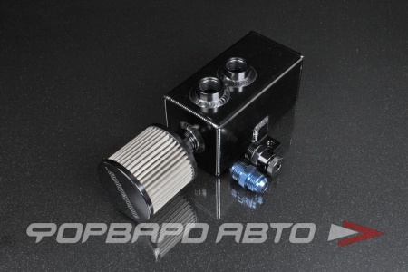 Купить Маслоуловитель квадратный 1 литр 80*80*160 с фильтром, черный AUTOBAHN88 