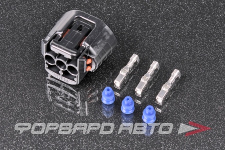 Купить Разъем 3 way генератора TOYOTA 2JZ 22-20 AWG (TS090-SKT1) 1.1-1.4mm (TS090-SL1) TS 090 Sealed Series, черный  3-1-50