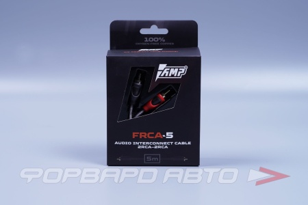 Купить Кабель межблочный 2RCA-2RCA, 5.0 метров, витая пара, 1 экран, медь AMP FRCA-5
