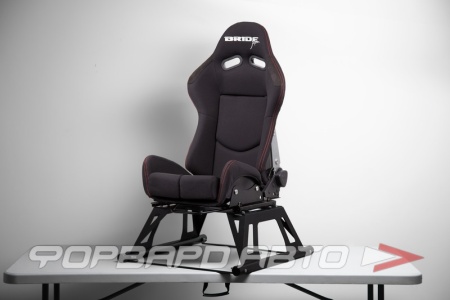 Купить Сиденье спортивное - регулируемое "полуковш" + салазки, черное, GIAS STYLE FRP, ткань BRIDE STYLE JBR1020 Black