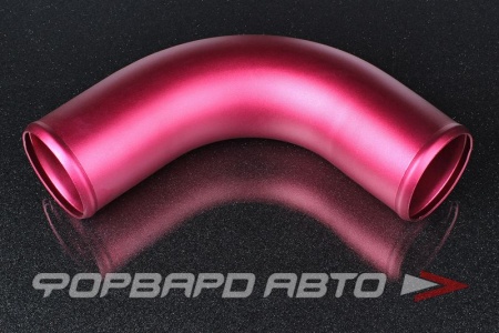 Купить Патрубок алюминиевый 76 мм 90 градусов красный AUTOBAHN88 