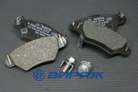 Купить Колодки тормозные BOSCH 0 986 494 014