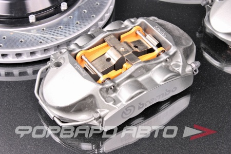 Купить Комплект тормозной системы R18 Subaru Impreza WRX STI (GDB) (суппорта + диски + колодки + шланги) BREMBO STYLE 