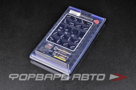 Купить Гайки колесные 12*1,5*35 конус, 16 шт. и 4 секретки, сталь, черный алюминивый колпачок RAYS STYLE 