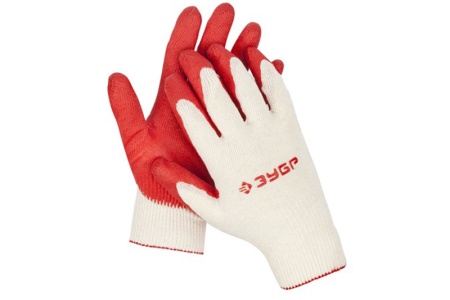 Купить Перчатки трикотажные 13 класс, х\б, обливная ладонь из латекса L-XL ЗУБР 11458-K10 Купить Перчатки трикотажные 13 класс, х\б, обливная ладонь из латекса L-XL ЗУБР 11458-K10