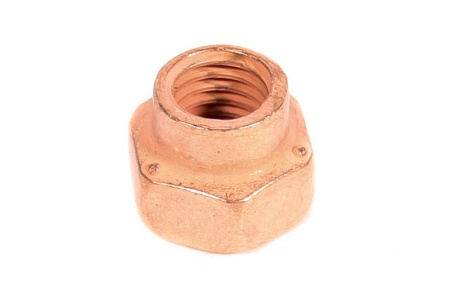 Купить Гайка М8*1,25 приемной трубы (омедненная) ВАЗ 2108 с буртом БелЗАН 21080-1203019-008