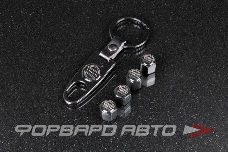 Купить Колпачок вентиля колеса VOLVO брелоком, черный MELCO RS-08374