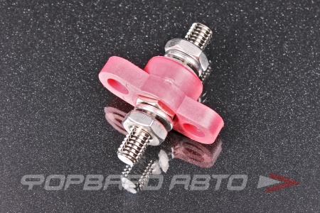 Купить Клемма 3/8" силовая проходная, красная  670161