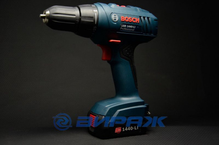 Шуруповерт аккумуляторный 14,4Bт 2*1,5А/ч 0-420-1400об/м 30Нм GSR 1440-Li Professional Bosch BOSCH 