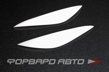 Накладки фар (реснички) Toyota Premio, AZT240, 01-07г. ABS-пластик, черный  