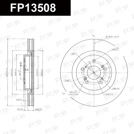 Купить Диск тормозной FAP FP13508