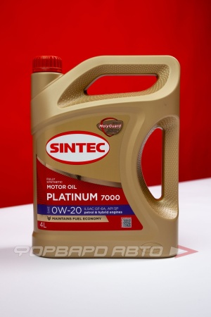 Купить Масло моторное 0W20 4л, PLATINUM 7000 SP GF-6A (c) SINTEC 600163