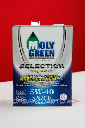 Масло моторное 5W40 4л, SELECTION SN/CF MOLY GREEN 0470089