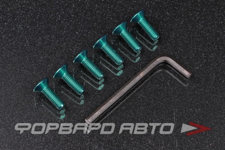 Купить Комплект винтов М5*12 под внутренний шестигранник с потаем, для крепления к адаптеру рулевого колеса, зеленый NRG SWS-100GN
