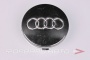 Колпачок ступицы для литых дисков Audi, D57/59мм, h4-8мм Black+3D хром лого, <> AD-02