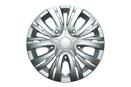 Купить Колпак колесный R13" ЛИОН пруж., серебристый карбон к-т 4шт АКС LW1308