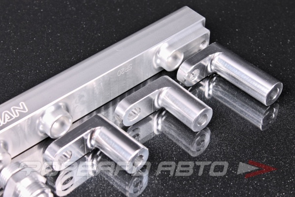 Топливная рейка NISSAN SR20DET 2.0L, Product Finish - Silver, Fuel Rail Type - Dual Feed, Fitting size - 8AN PLAZMAMAN SR20DETFRAIL-SIL