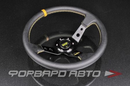 Купить Руль 355 мм, большой вылет, кожа, желтая нить EPMAN TK-FXP05OM-P