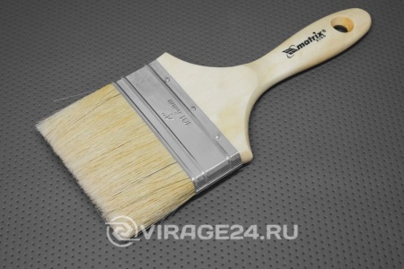 Купить Кисть плоская 100мм нат. щетина, дер. ручка Евро MATRIX 