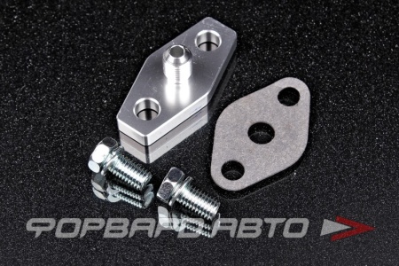 Купить Фланец подачи масла Garrett GT4088R, GTX4088R, GT4049R, Рестриктор 1,5мм (AN4) KINUGAWA 312-03007-002