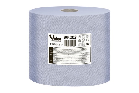 Купить Салфетка бумажная протирочная двухслойная 22х35см. 500шт рулон, голубая VIERO WP203