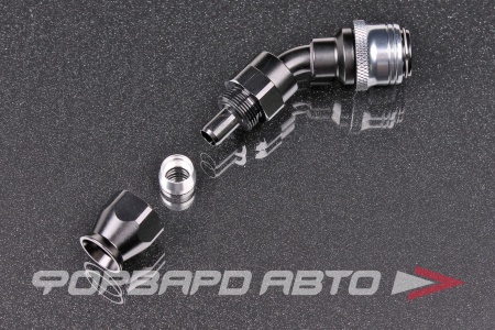 Купить Фитинг AN6 45°, под шланг тефлоновый PTFE, быстросъемный (quick release) "мама" (female) AB88 