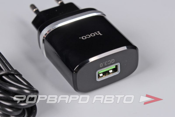 Устройство зарядное 1USB + кабель Micro 1м HOCO C12Q