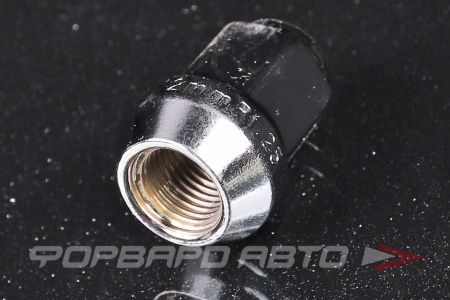 Купить Гайка колеса 12*1,25*32 конус с выступом, ключ на 17, сталь, хром ВЕКТОР 311344 Cr