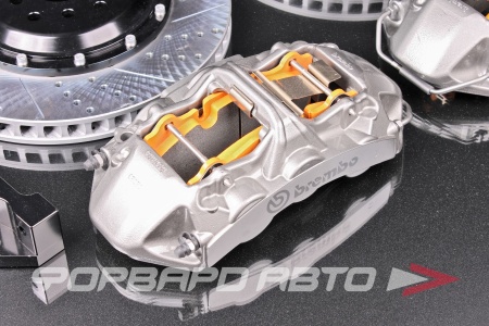 Купить Комплект тормозной системы R18 Subaru Impreza WRX STI (GDB) (суппорта + диски + колодки + шланги) BREMBO STYLE 