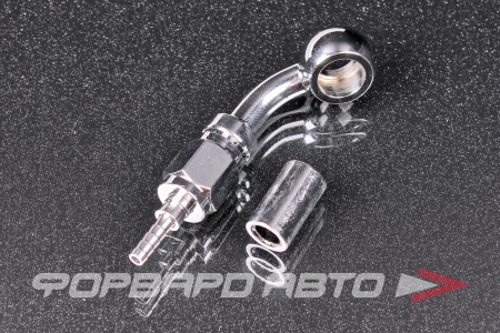 Купить Фитинг BANJO 10 мм, 45°, под обжим, для тефлонового шланга AN3 PTFE, (4-PC SET AN3 ф10) FORA FITBR-3