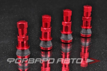 Купить Вентиль для бескамерных шин алюминий облегченный Красный 4шт ВЕКТОР TR416SS RD